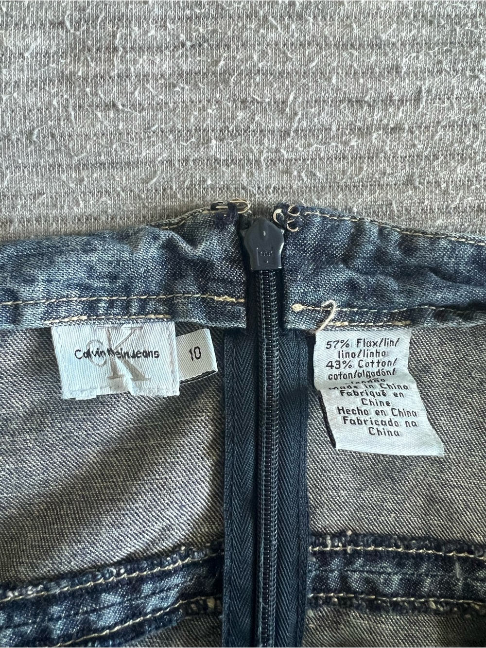 Calvin Klein Blue Denim Midi Halter Dress - Picture 12 of 12